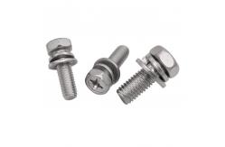 China Right Hand Thread Cross Recessed Hexagon Bolt With Indentation And Washer Assemblies supplier