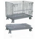 Workshop Metal Wire Mesh Cages , Galvanized Wire Folding Wire Container for sale