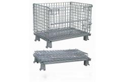 China Workshop Metal Wire Mesh Cages , Galvanized Wire Folding Wire Container supplier
