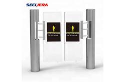 China Pedestrian Automatic Sliding Security Entrance Control Swing RFID Turnstile Barrier Gate supplier