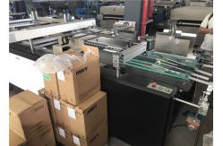 China Cardboard / Carton Window Pasting Machine , Window Filming Machine Stable Box Feeding supplier