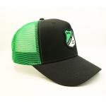 Curved Brim 5 Panel Trucker Cap With Custom Logo Embroidered Patches
