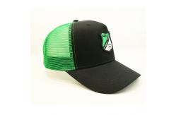 China Curved Brim 5 Panel Trucker Cap With Custom Logo Embroidered Patches supplier