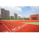 High Elasticity Blue Red 13mm Artificial Running Track Fadeless