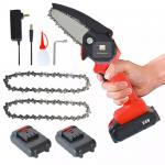 6 Inch 300W Battery Portable Chain Saw Machine Handhold Electric Wood Cutting Cordless for sale