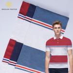 Breathable Cotton Pique Fabric Double Yarn Knitted Texture 185cm WJ-402-19520 for sale