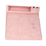 Large Customized Multifunctional Magnetic Pu Leather Smart Office Wireless Charging Foldable Mouse Pad