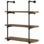 Vintage Retro DIY Open Bookshelf Storage 4 Tier Industrial Wall Iron Pipe Shelf Shelves 3 Layer Shelving Bracket for sale