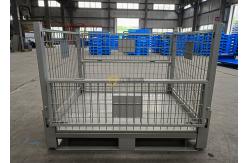 China Steel Collapsible Pallet Cage With Padlock Locking System 50kg supplier