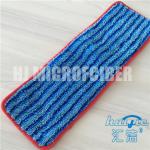 Household Microfiber Wet Mop Pads square blue stripe twist hard silk wet flat cleaning mop pad for sale