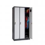 Metal Furniture 3 Doors Gym Storage Steel Locker KD Structure for sale