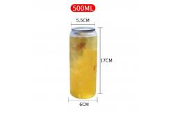China Printing Logo 500ml 6CM BPA Free Plastic Beverage Cans supplier