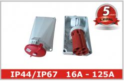 China Wall Mounted Electrical Industrial Power Socket 16A 32A 63A 125A supplier