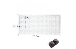 China Cube Shape Custom Chocolate Molds DIY PS 3D Silicone Chocolate Molds supplier