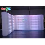 Oxord Cloth Inflatable Photo Booth Backdrop Led Wall Lighting Colorful Inflatable Led Photo Booth Wall for sale