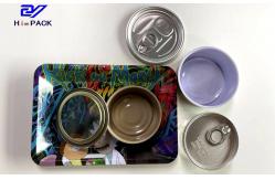 China Customized Weed Rectangle Tin Box With Lid Custom Weed Packaging Can supplier