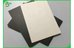China 2mm 3mm Grey Back Laminated Black Paperboard Recycled For Archives Folders supplier