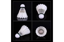 China Impact Resistant Goose Feather Badminton With Sandwich Cork Head supplier
