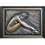 Professional Metal Relief Sculpture , Nude Woman Wall Relief Sculpture for sale