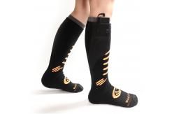 China Thick Electric Thermal Heated Socks Rechargeable Heated Socks Black with Good Elasticity supplier
