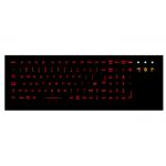 104 Keys Stianless Steel Panel Mounted Keyboard IP67 With Trackball 800DPI