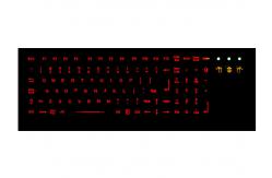 China 104 Keys Stianless Steel Panel Mounted Keyboard IP67 With Trackball 800DPI supplier
