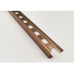 L Shaped Aluminium Extrusion Straight Edge Tile Trim With Holes 10mm Height