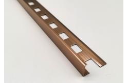 China L Shaped Aluminium Extrusion Straight Edge Tile Trim With Holes 10mm Height supplier