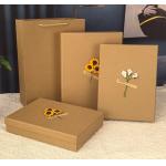 Custom Large Kraft Paper Gift Box For Clothing Scarf  Birthday Packaging Box With Lid Simple Design With Custom Logo for sale