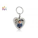 SS304 Heart Shaped Photo Frame Custom Shaped Keychains