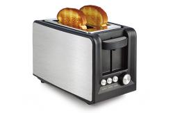 China Home Appliances Bread Centering Chrome Toaster 2 Slice Wide Slot supplier