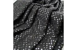 China 148cm 145gsm Polyester Lurex Spandex Glitter Metallic Fabric For Garment supplier