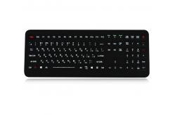 China 108 Keys Silicone Industrial Keyboard IP68 Waterproof Backlit Desktop supplier