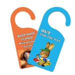 Door Hanger 3D PET Lenticular Card Printing For Hotel / Home Caution
