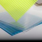 Transparent Polycarbonate Hollow Sheet for Canopies and Carports UV Protection Weather Ability for sale