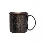 18/8 Stainless Steel Wine Glass Travel Wine Mug Etch Design Baroque Style for sale