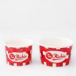 Eco Friendly Ice Cream Paper Bowl 0.75L Sundae Container With Mutli Color Print for sale