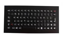 China Industrial Panel Mounted Metal Keyboard Waterproof Black Titanium Electroplated supplier