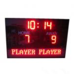 Electronic Team Name In Red  Color LED Football Scoreboard With Waterproof Cabinet for sale