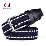 Female Plaid Woven Cloth Belt Retro Hand Grey Blue And Black Color for sale