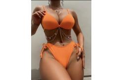 China Solid Pattern Swimming Suits Bikini Style With Ruffles Ladies Swimming Suits Girls Swimwear supplier