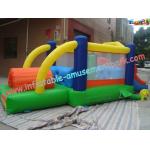 Commercial Grade PVC Tarpaulin Inflatable Bounce House Blower With Slide for sale