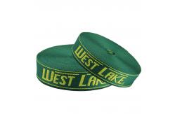 China Nylon Polyester Jacquard Webbing Tape 2.6cm Width Green Elastic Band supplier
