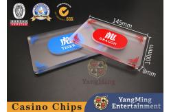 China Custom Translucent Acrylic Frosted Dragon Tiger Markers Bottom For Poker  Table supplier