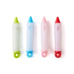 4 Pack Silicone Decorating Pen Decorating Syringe Cylinder For Chocolate Pastry Cream for sale