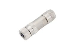 China Industrial Grade M8 Straight Female Metal Plug with Screw Terminal IP67 supplier