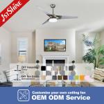 Plywood Blade Modern LED Ceiling Fan 52 Inch DC Motor Home Using