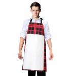 Personalized Sublimation Blank Red Plaid Kitchen Apron For Woman and Man for sale