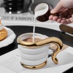 Multi-Colored Unique Shape 3D Ceramic Tea Mug Wear Resistant for sale