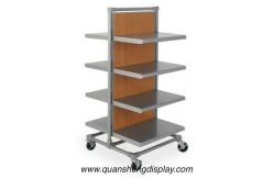 China garment rack with wooden mdf shelving supplier